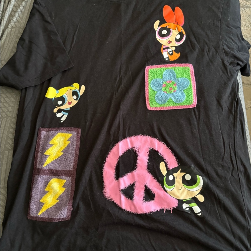 Cartoon Network Power Puff Girls Black Tee